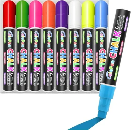 Celepen 8-Color Jumbo Window Chalk Markers 10mm Nib