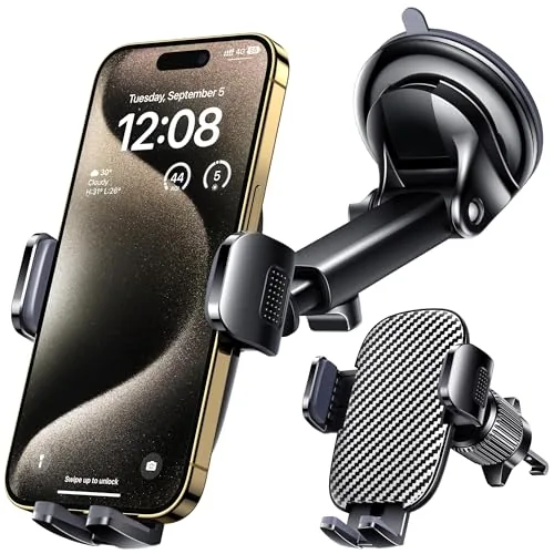 Qifutan 3-in-1 Car Phone Mount Windshield Dashboard Vent