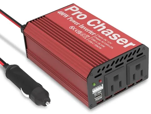 Pro Chaser 400W Car Power Inverter with USB-C PD