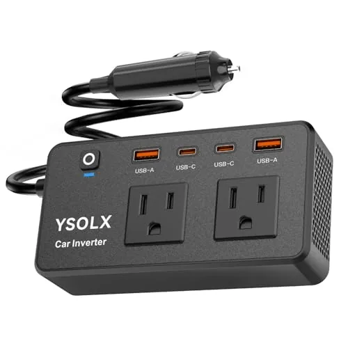 YSOLX 300W Car Inverter with 6 Ports