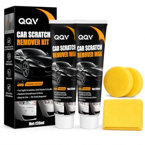 QQV Car Scratch Remover Kit with Sponge and Towel