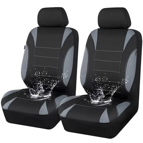 CAR PASS Neoprene Waterproof Front Seat Covers Gray