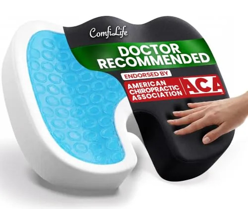 ComfiLife Gel Memory Foam Coccyx Seat Cushion