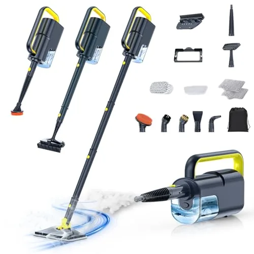 10-in-1 Steam Mop, Detachable Handheld Steam Cleaner for Mul