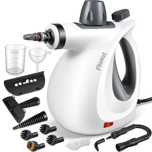 Phueut Handheld Steam Cleaner 12-Piece Accessory Kit