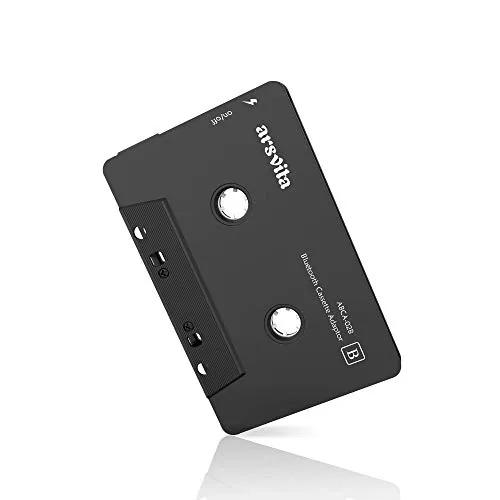 Arsvita Bluetooth Cassette Adapter 8-Hour Battery