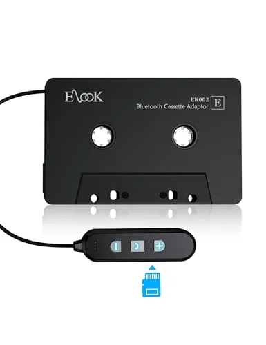 Elook Cassette Bluetooth 5.1 Adapter with Micro SD