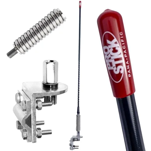 AVD Prostick 2ft Fiberglass CB Antenna with Mirror Mount