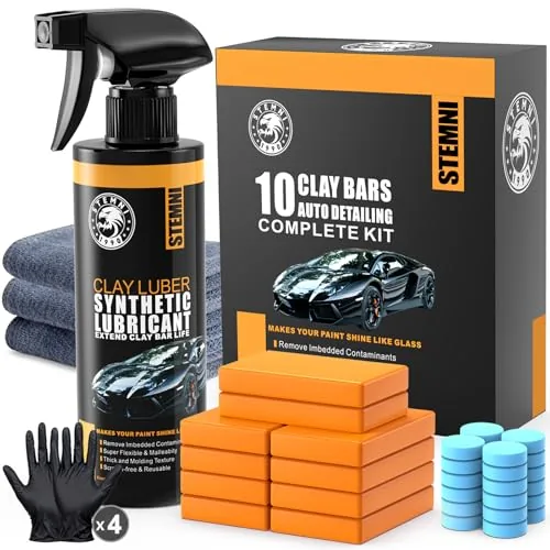 Stemni 10-Pack Clay Bar Kit with Lubricant Tablets
