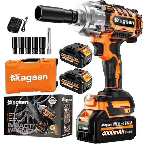 MAGSEN 1/2" Cordless Impact Wrench 900ft-lbs Brushless