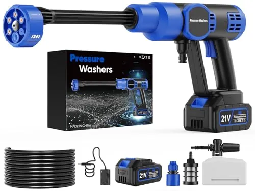 Geruicee Cordless Pressure Washer 5000 PSI 4.0Ah Battery