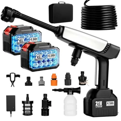 LEOTER Cordless Pressure Washer 1250 PSI Dual Battery
