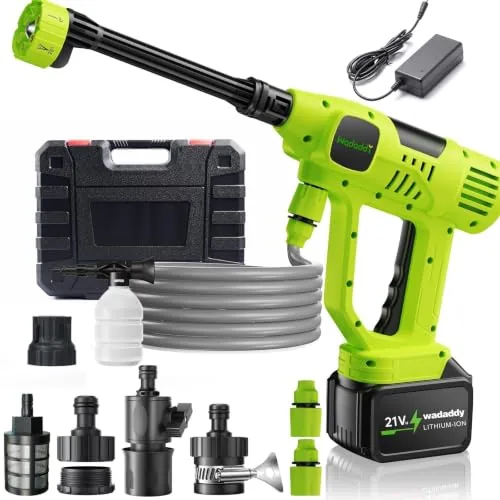 WADADDY Cordless Car Washer 1100PSI 6-in-1 Nozzle