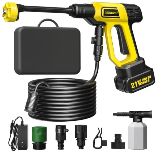ZestZenith Cordless Pressure Washer 1520 PSI 21V