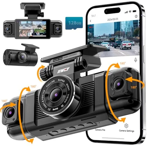 IIWEY N5 4-Channel 360° Dash Cam 2K Front
