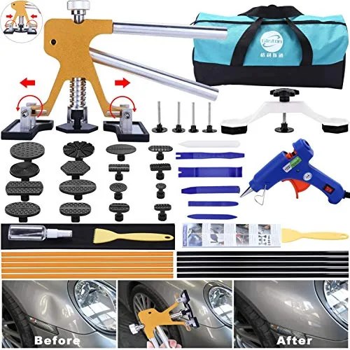 GLISTON 45pc Paintless Dent Repair Kit with Golden Lifter