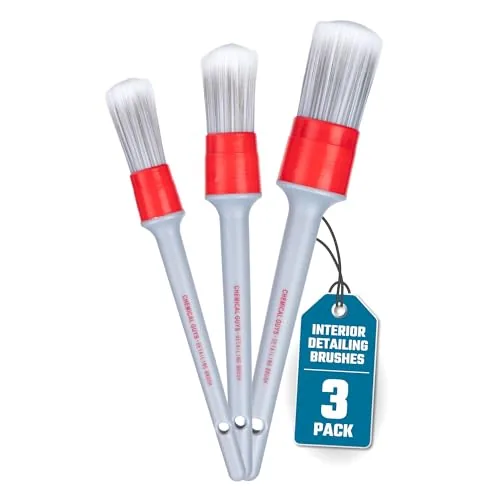 Chemical Guys ACC600 3-Piece Interior Detailing Brush Set