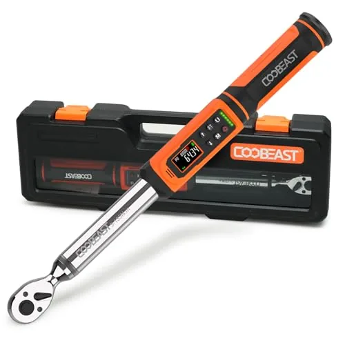 Coobeast 3/8 Drive Digital Torque Wrench 1.5-99.5 Ft-lbs