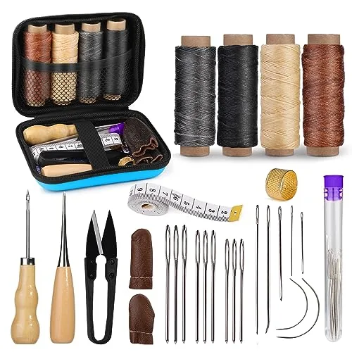 MORFEN Leather Sewing Kit with Waxed Thread and Awl