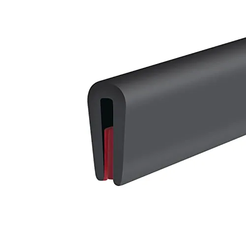 Protalwell Rubber Edge Trim Self-Adhesive EPDM 10Ft Black