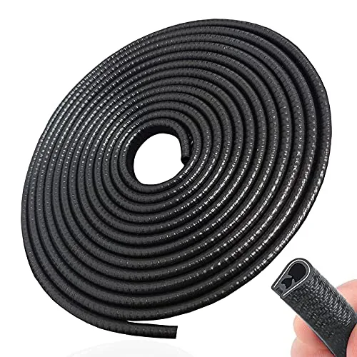 SYOAUTO 32Ft Door Edge Guard No-Adhesive Black Trim