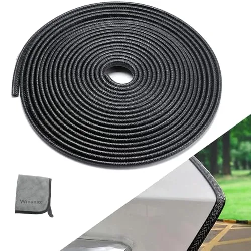 Winunite 32.8ft No-Glue Car Door Edge Guard Black