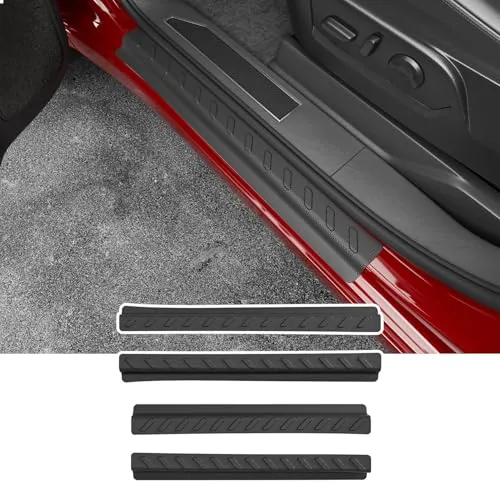 CZmenghe Silverado/Sierra 1500 TPE Door Sill Protector 4pc
