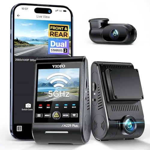 VIOFO A229 Plus Dual-Channel 2K Dash Cam with STARVIS 2
