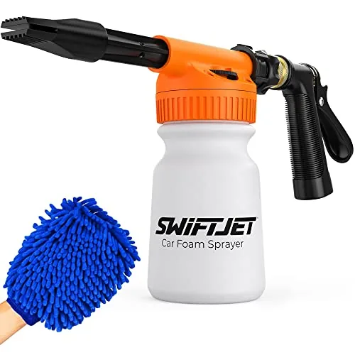 SwiftJet Foam Gun + Mitt - No Pressure Washer Needed