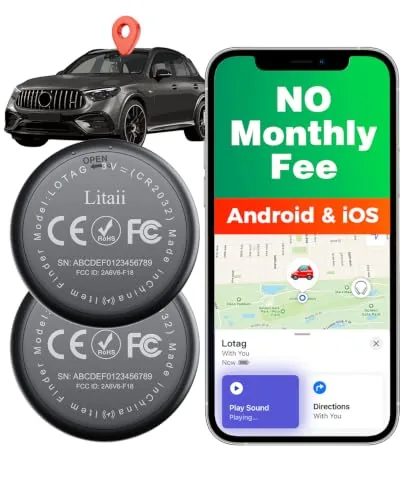 Replglee GPS Tracker 2-Pack, 2-Year Battery, No Fee