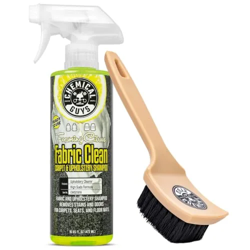 Chemical Guys Citrus Fabric Cleaner Spray with Brush Kit