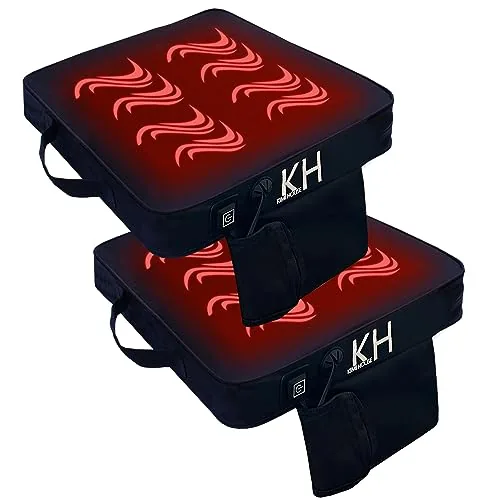 KIMI HOUSE Heated Stadium Cushion 2-Pack USB Powered