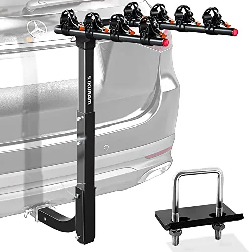 IKURAM R 4-Bike Hitch Rack Foldable Steel 2-Inch