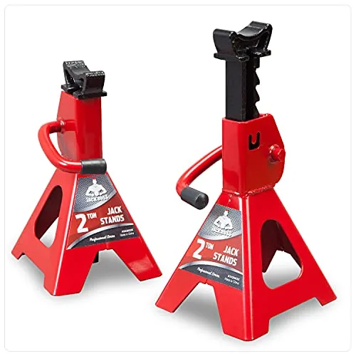 Jack Boss 2-Ton Low Profile Jack Stands, 2-Pack