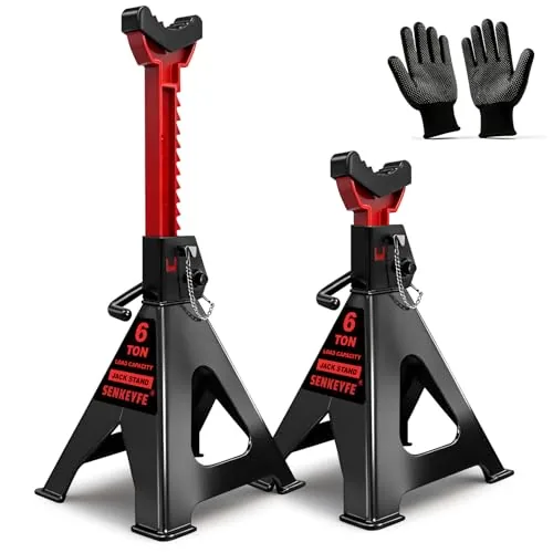 SENKEYFE 6-Ton Jack Stands Double-Pin Locking Pair