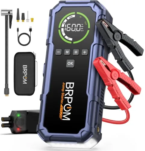 BRPOM G10 8000A Jump Starter with 160 PSI Compressor