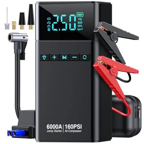MAIDELI YL03 6000A Jump Starter with 160PSI Compressor