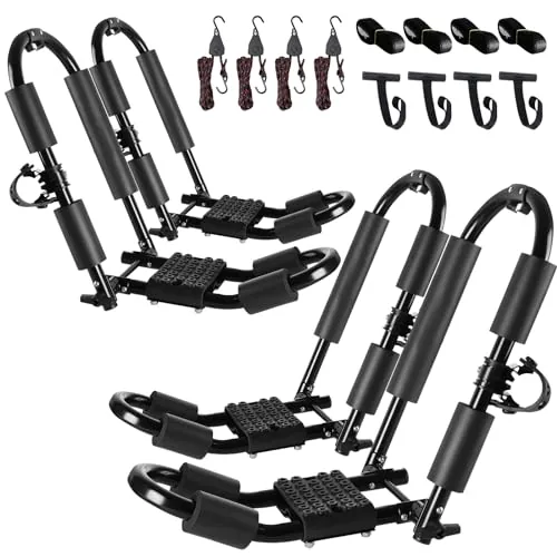FORWODE J-Bar Kayak Roof Rack Dual Carrier 160lb