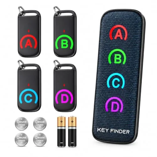 eirix 4-Receiver Fabric RF Key Finder 131ft Range