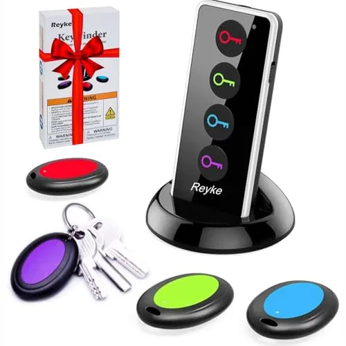 Reyke RF Key Finder 4-Receiver Set, 131ft Range