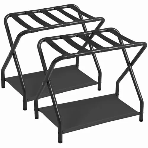 AMHANCIBLE Foldable Luggage Rack Set of 2 Guest Room