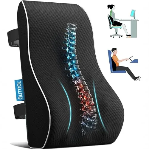 QUTOOL Lumbar Support Pillow with Mesh Cover