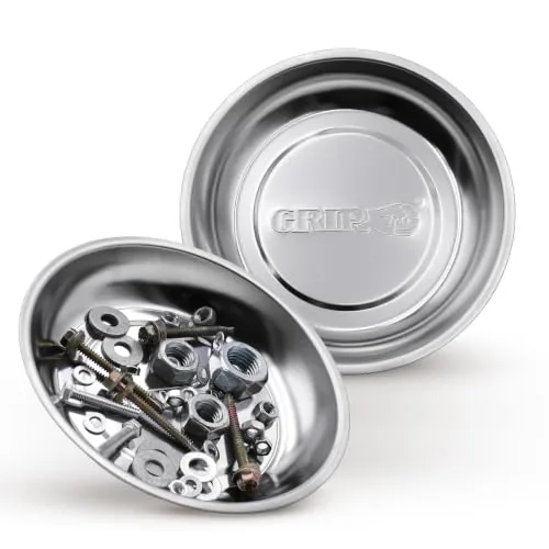 Grip-On 6-Inch Stainless Steel Magnetic Parts Tray
