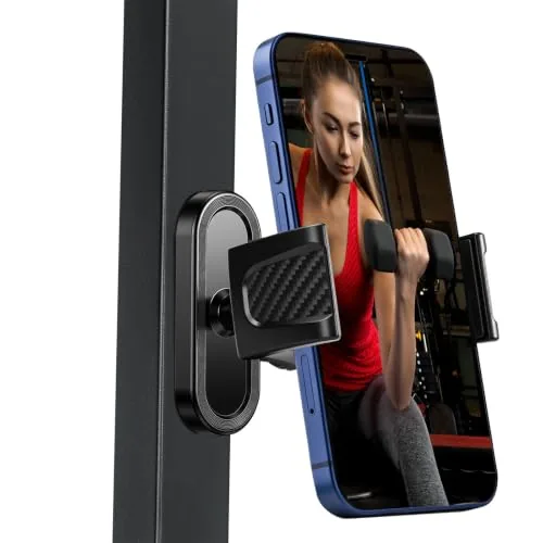 HOYXUN Magnetic Gym Phone Holder 360 Adjustable
