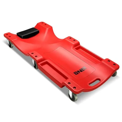 DNA MOTORING 40-Inch Low-Profile Mechanic Creeper Red