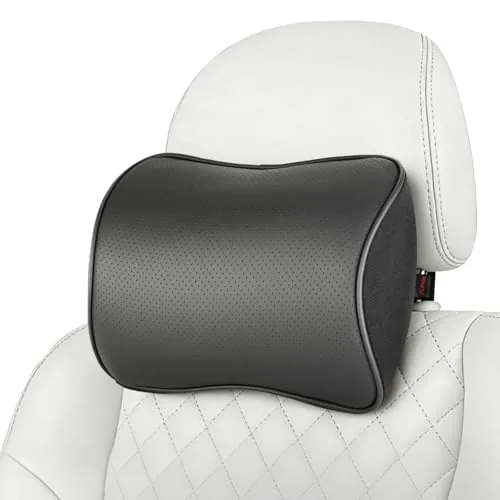 Aukee Memory Foam Car Neck Pillow with Adjustable Straps