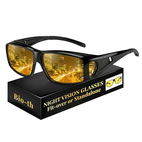 Bio-th HD Polarized Fit-Over Night Driving Glasses