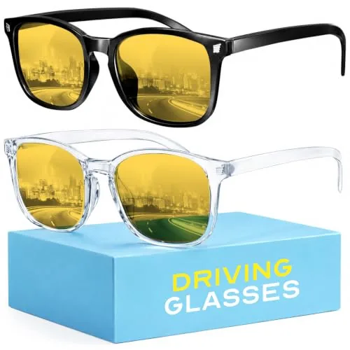 livho Blue Light Blocking Yellow-Tint Night Driving Glasses