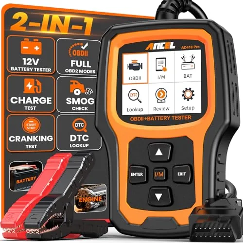 ANCEL AD410 PRO OBD2 Scanner and Battery Tester