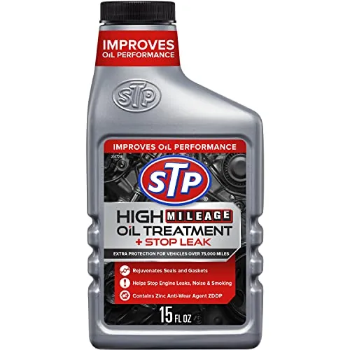 STP High Mileage Oil Treatment + Stop Leak 15 oz